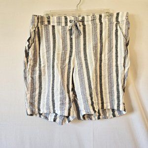 Per Se Linen Blend Shorts Size 2X